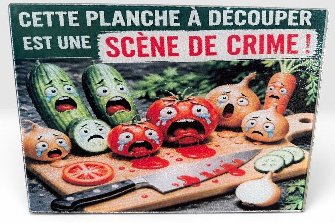 Planche à découper scène de crime