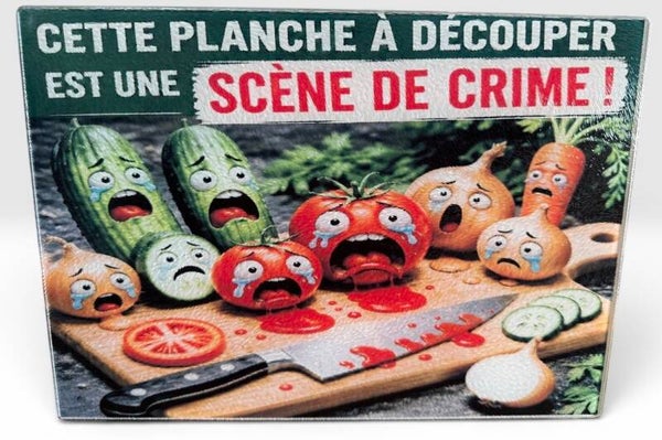 Planche à découper scène de crime