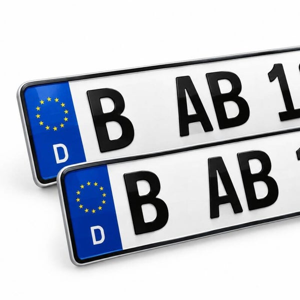 2x Kennzeichen / Nummernschild 520x110mm normale Schrift