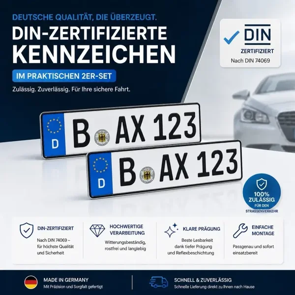 2x Kennzeichen 480x110mm normale Schrift