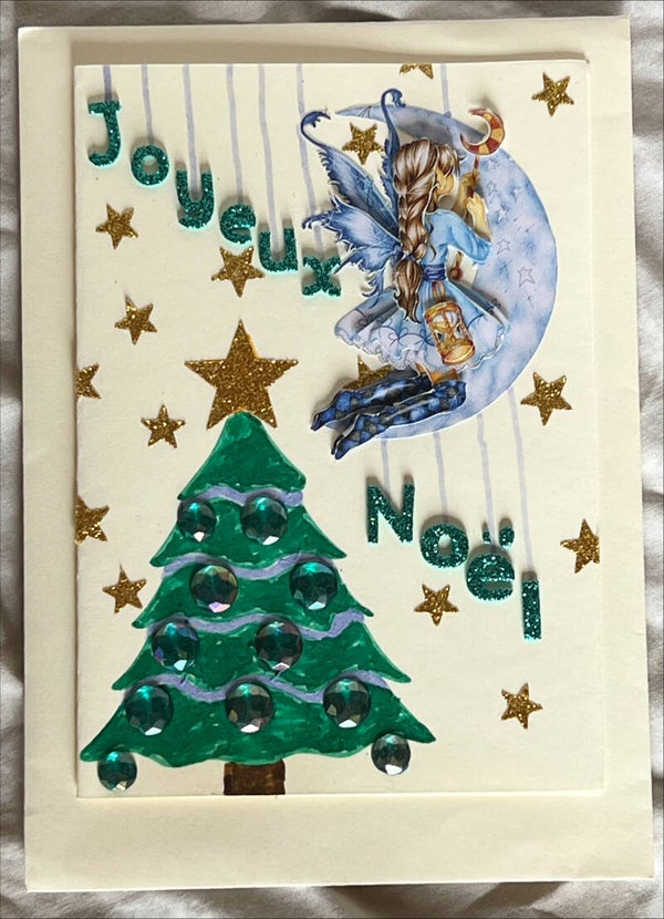 Carte de Vœux Joyeux Noël Fée