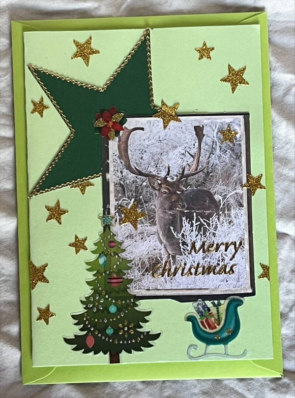 Carte de Vœux Merry Christmas Cerf