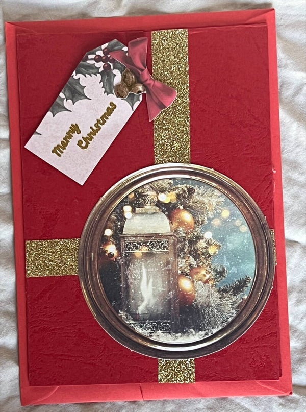 Carte de Vœux Merry Christmas Lanterne