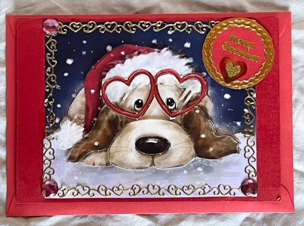 Carte de Vœux Merry Christmas Un Amour de Chien