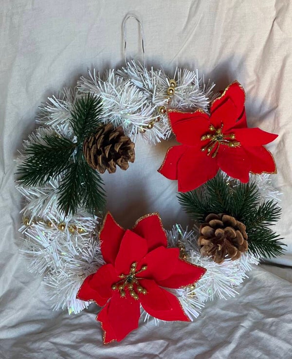 Couronne de Noël blanc