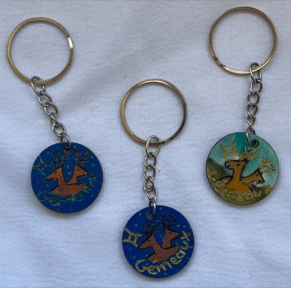 Porte clés signe astrologique Gémeaux