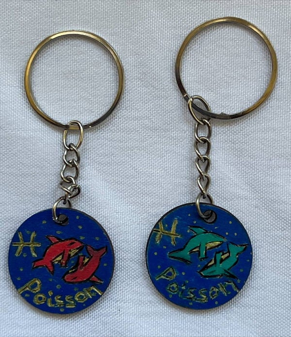 Porte clés signe astrologique Poisson