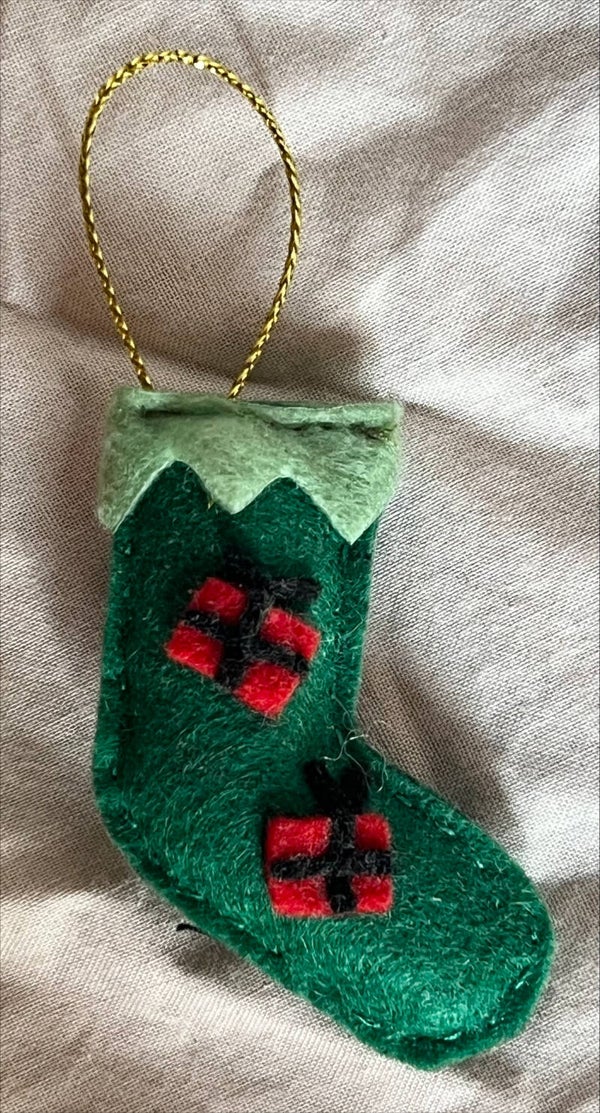 Suspension feutrine Chaussette de Noël Cadeau