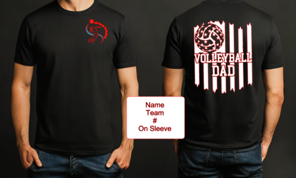 Volleyball Dad Flag T-Shirt