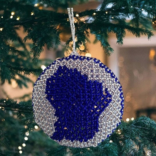 Médaillons “Carte de la Guyane” - bleue sur fond argenté