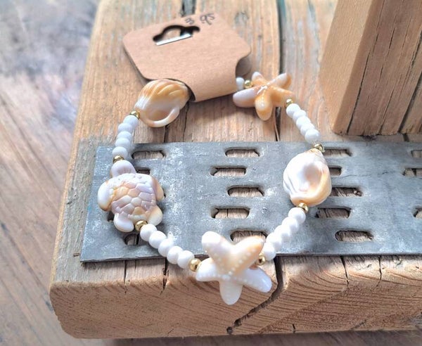 Armband zee. Elastisch.