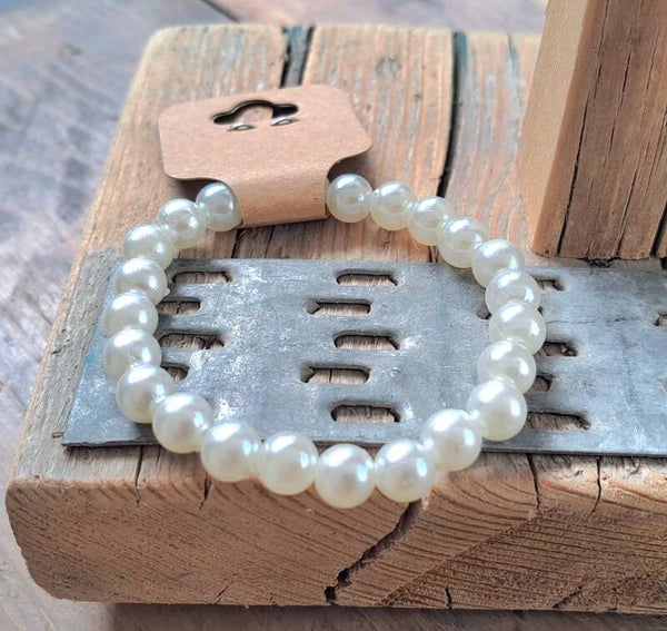 Armband parel middel. Elastisch.