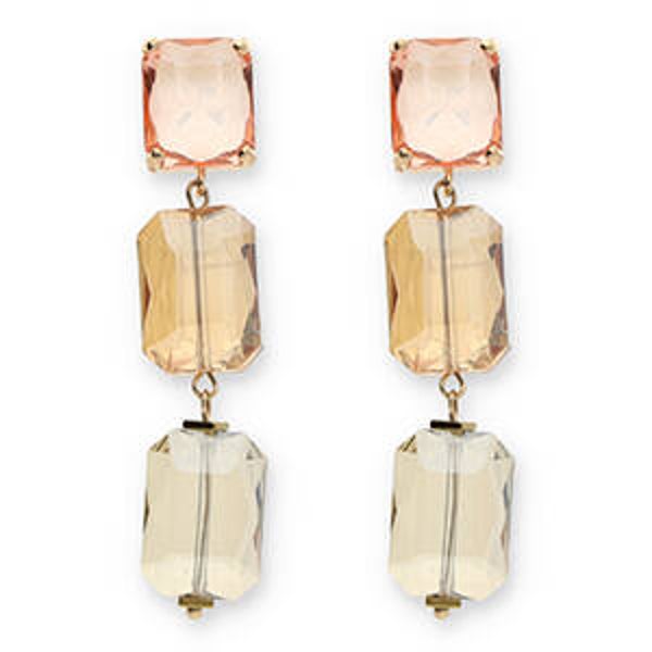 Oorbellen Pink Amber