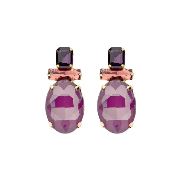 Oorbellen Luminous Pearl - Paars
