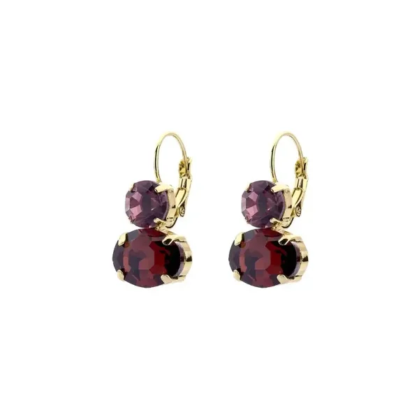 Oorbellen Radiant Halo - Paars