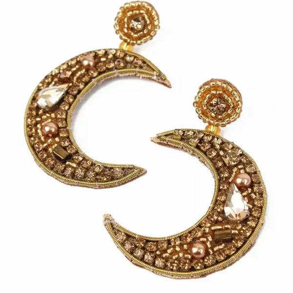 Feest Collectie - Maan Oorbellen Goud