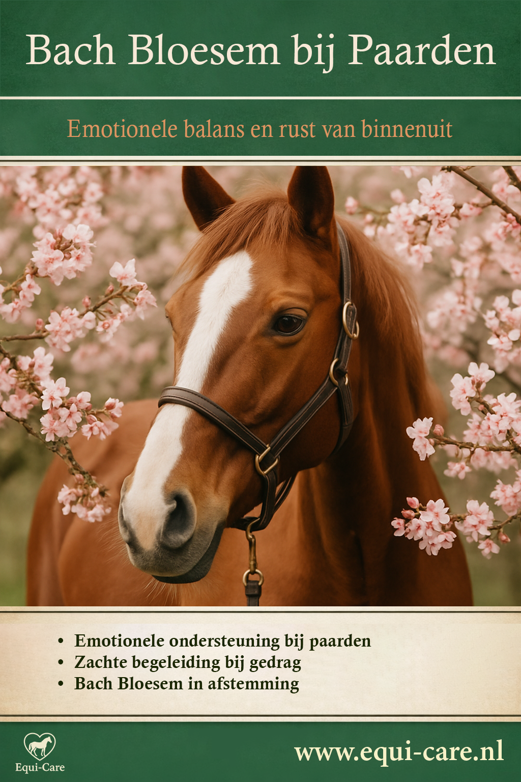 Bach Bloesem bij Paarden