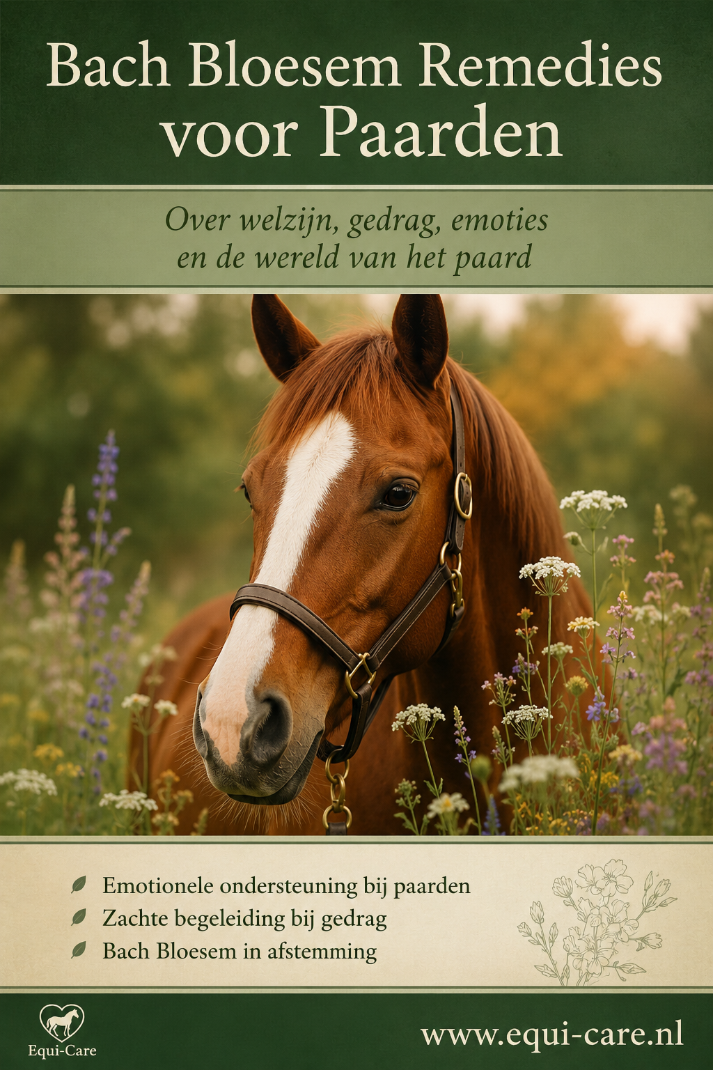 Bach Bloesem bij Paarden