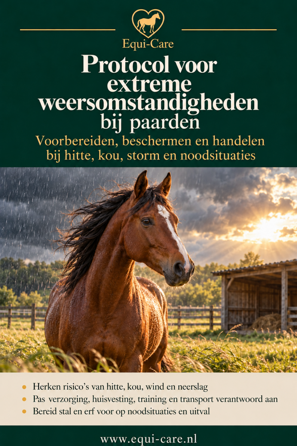 Protocol voor extreme weersomstandigheden bij paarden