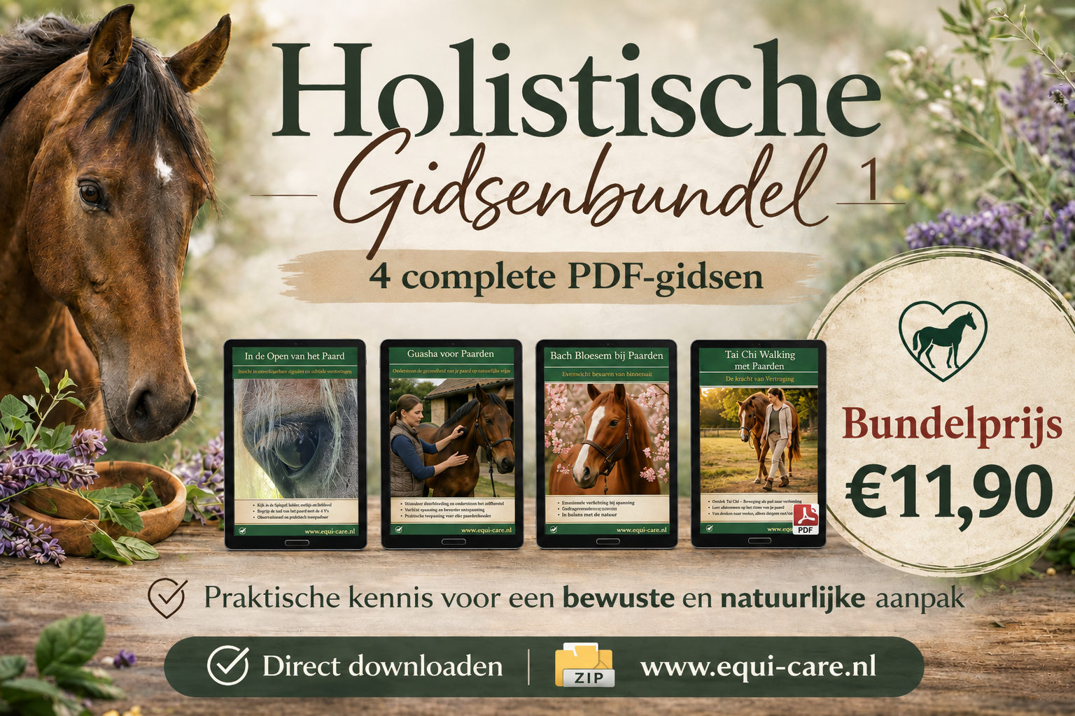 Holistische gidsen 1 |  Bundel voor Paarden | Natuurlijke Ondersteuning, Ontspanning en Verbinding