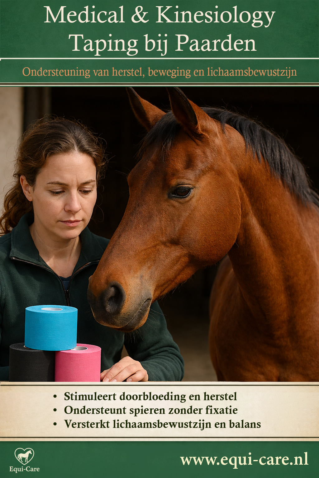 Medical & Kinesiology Taping bij Paarden 