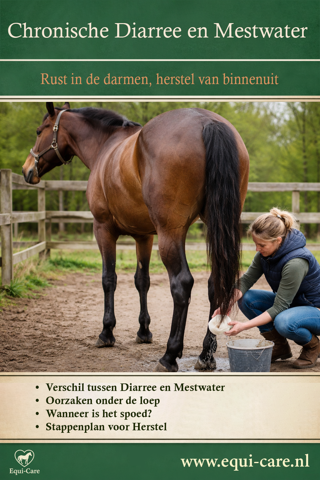 Chronische diarree en mestwater bij paarden