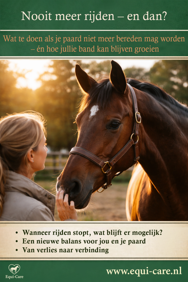 Nooit Meer Rijden – En Dan? | Wat te doen als je paard niet meer bereden mag worden