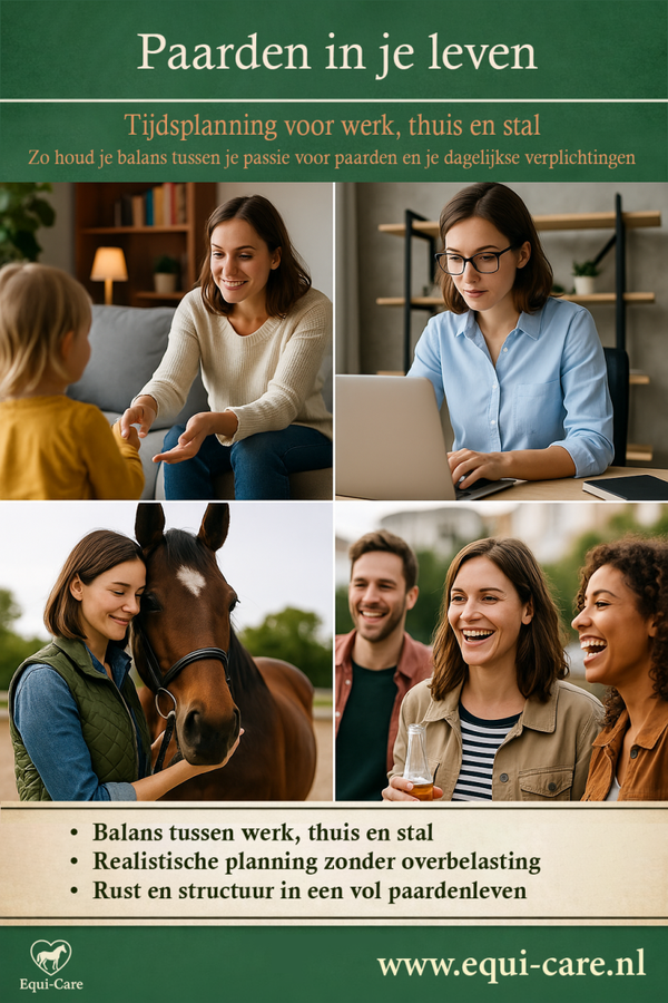 Paarden in je leven | Tijdsplanning voor werk, thuis en stal