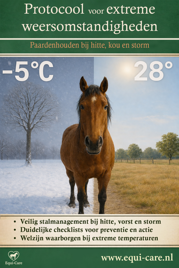 Protocol voor extreme weersomstandigheden bij paarden | Veilig paardenhouden bij hitte, kou en storm