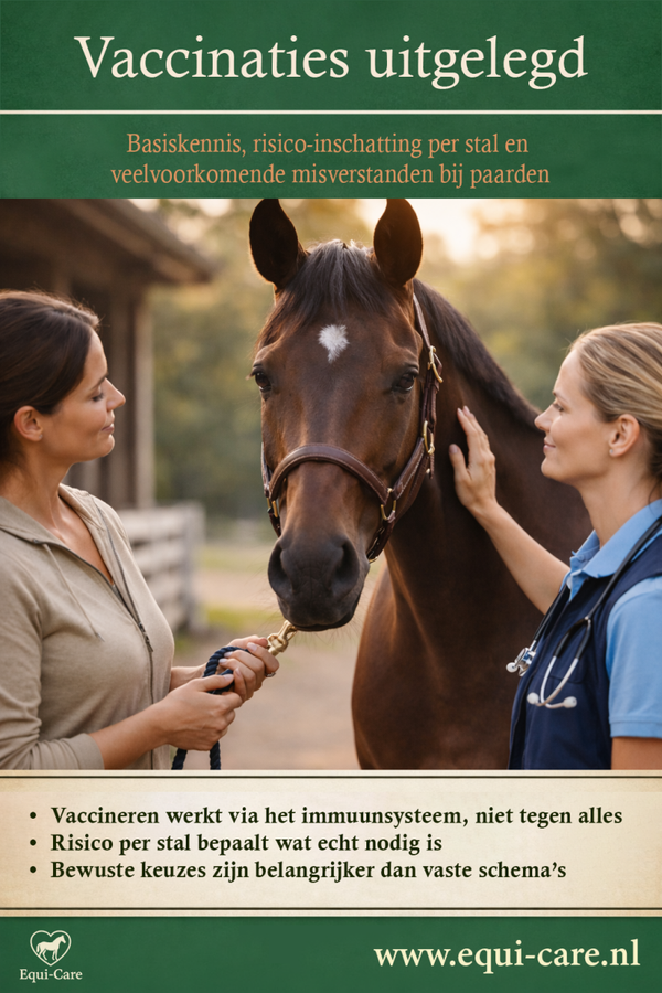 Vaccinaties uitgelegd | Basiskennis, risico-inschatting per stal en veelvoorkomende misverstanden bij paarden