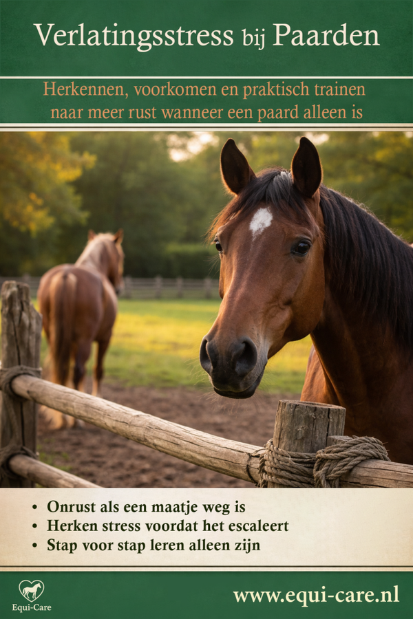Verlatingsstress bij Paarden | Herkennen, voorkomen en praktisch trainen naar meer rust wanneer een paard alleen is