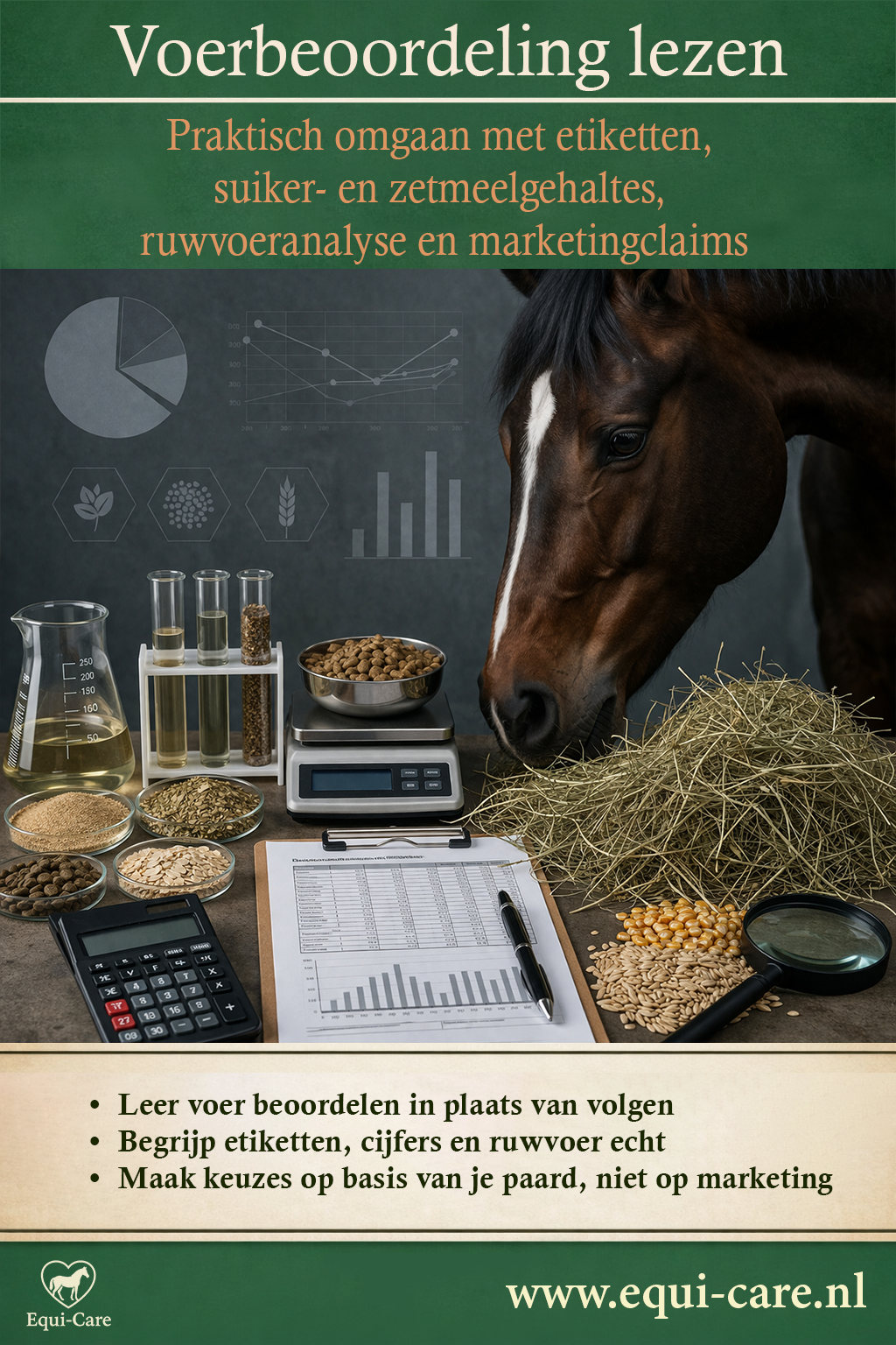 Voerbeoordeling lezen | Praktisch omgaan met etiketten, suiker- en zetmeelgehaltes, ruwvoeranalyse en marketingclaims