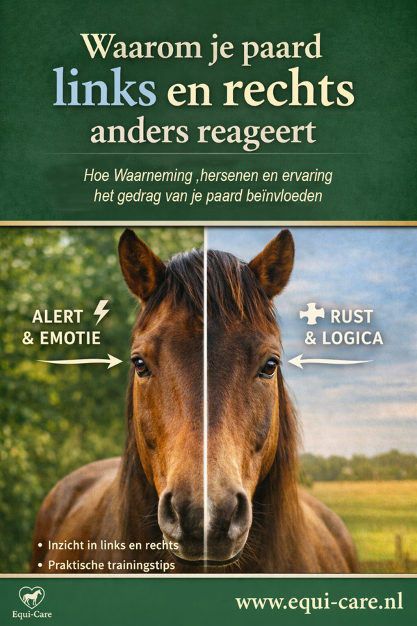 Waarom je Paard Links en Rechts Anders Reageert | Hoe waarneming, hersenen en ervaring gedrag beïnvloeden