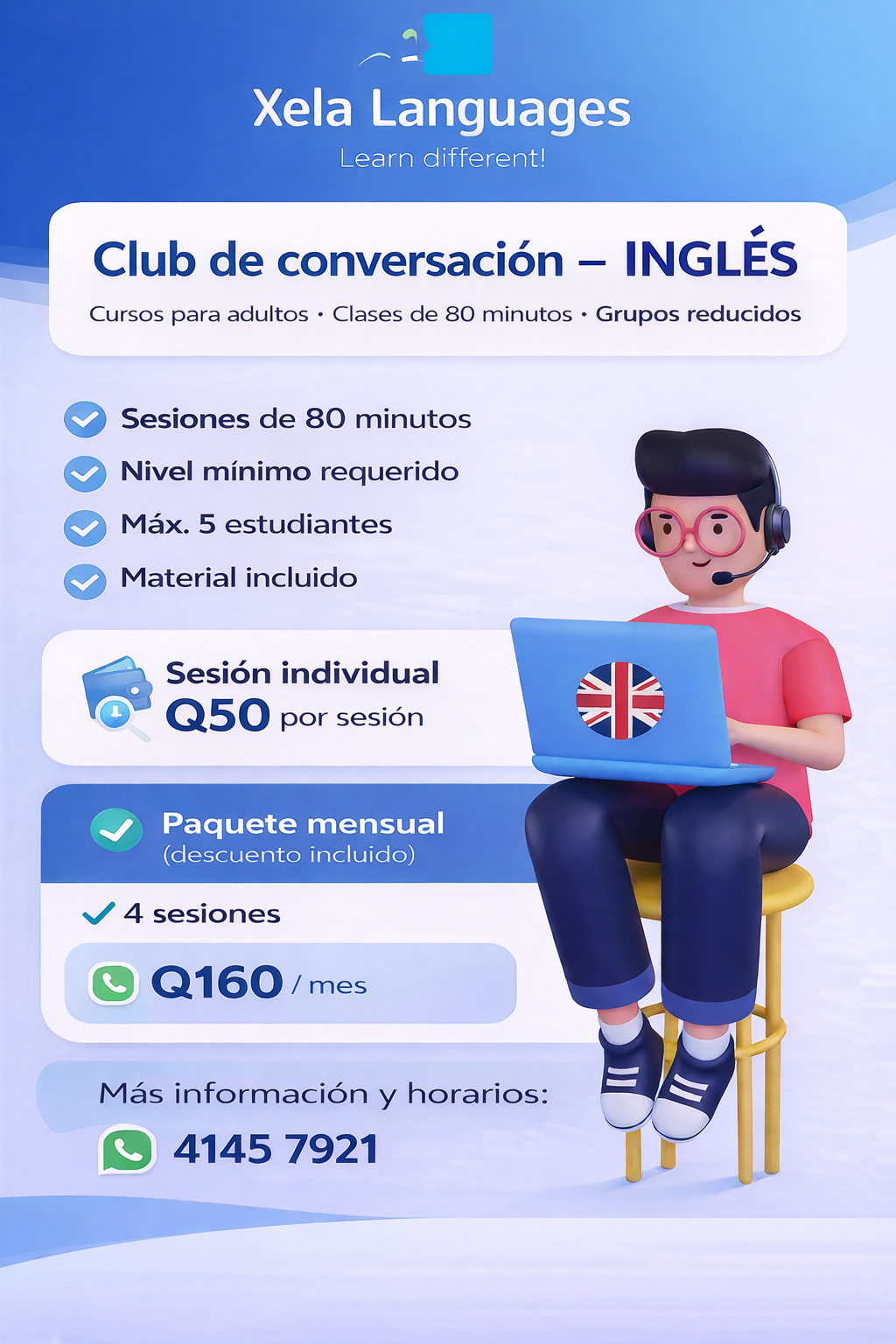 Club de conversación – Inglés (enfoque americano)