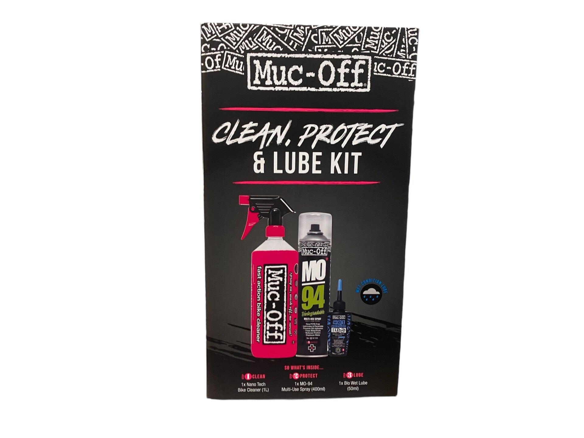 Muc Off Clean, Protect, Lube Kit (Wet Lube Version)