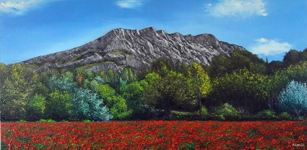 Sainte Victoire et coquelicots