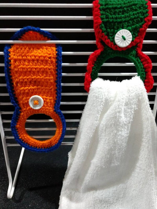 Crocheted Towel Holder