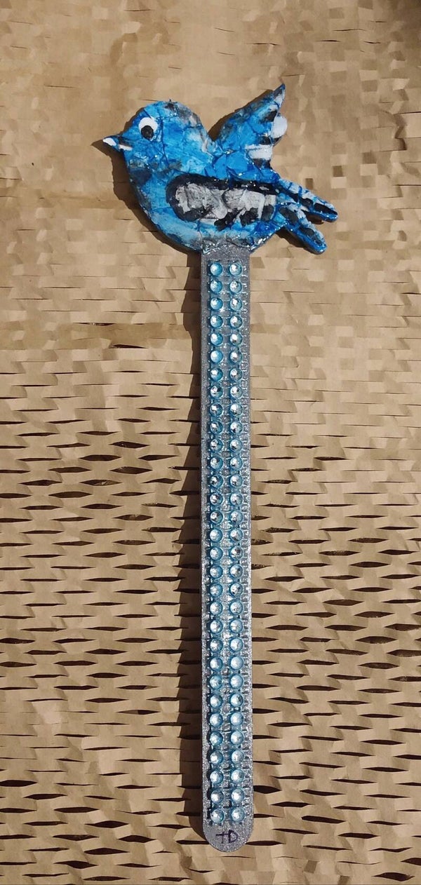 Blue bird bookmark