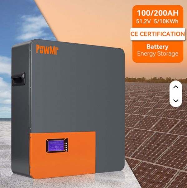 Batterie Lithium PowMr 51.2V – 100Ah / 200Ah Stockage 5 kWh