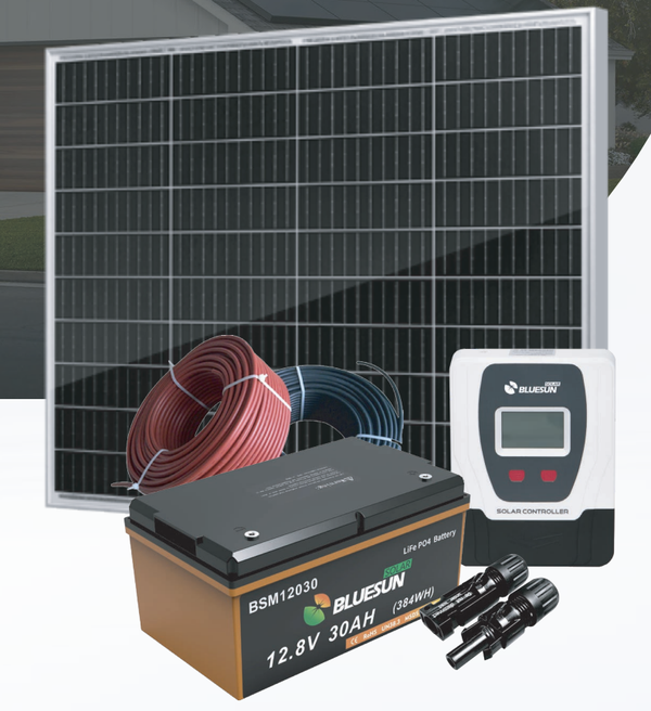Module de stockage de base:BueSun :système BSE-100Wc-384Wh-Eco