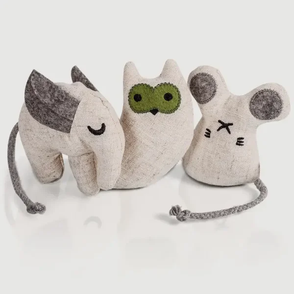 Set van 3 kattenspeeltjes in doos