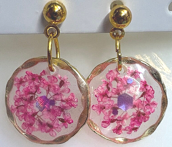 Rose Petal Sparkle Studs