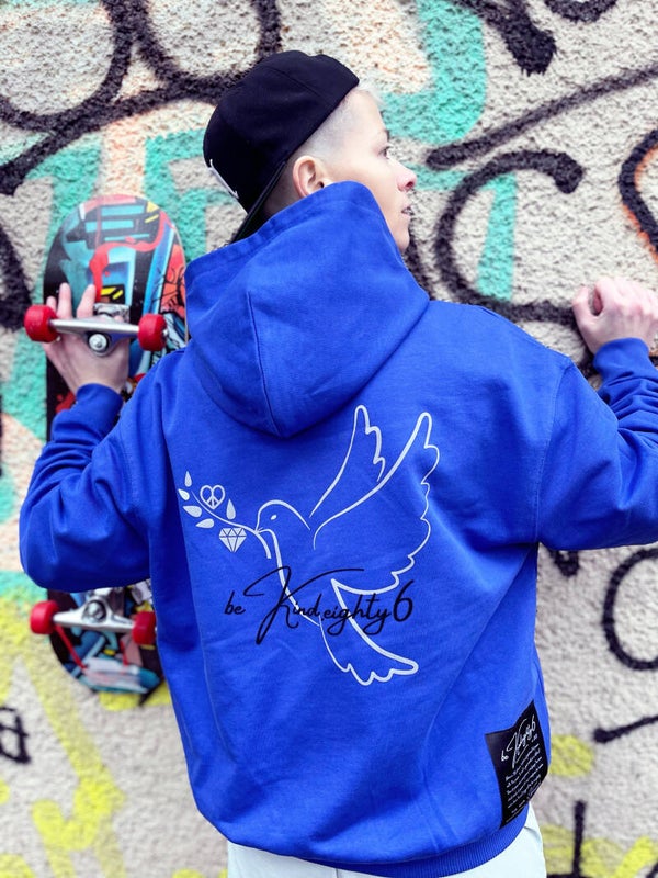 Oversized exclusive organic Hoodie - blue
