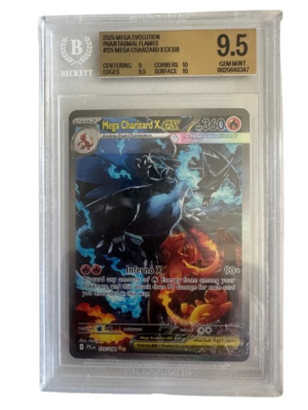 Mega Charizard X ex 125/094 – Phantasmal Flames (2025) – BGS 9.5 GEM MINT