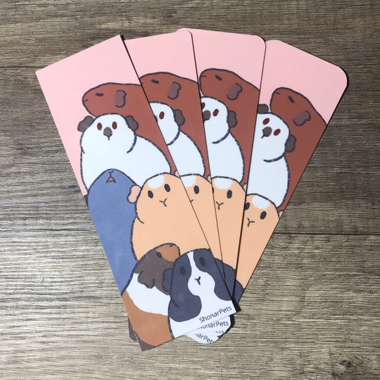 Bookmark full of guinea pigs