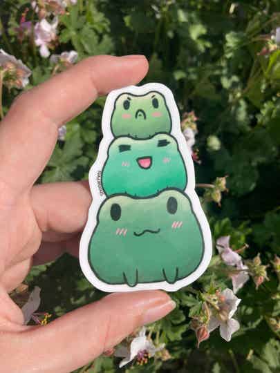 frog pile sticker