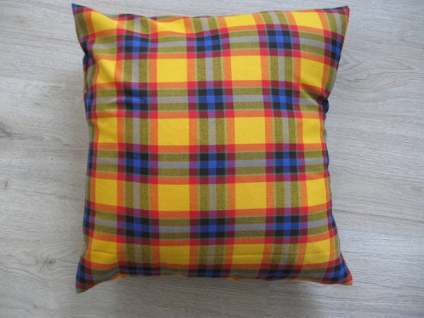 Kussenhoes Ruit geel 45x45cm