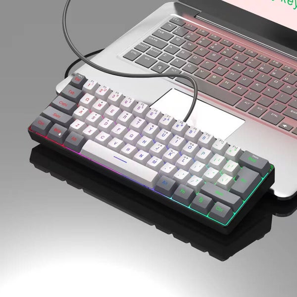 Grijs/Wit Gaming Toetsenbord