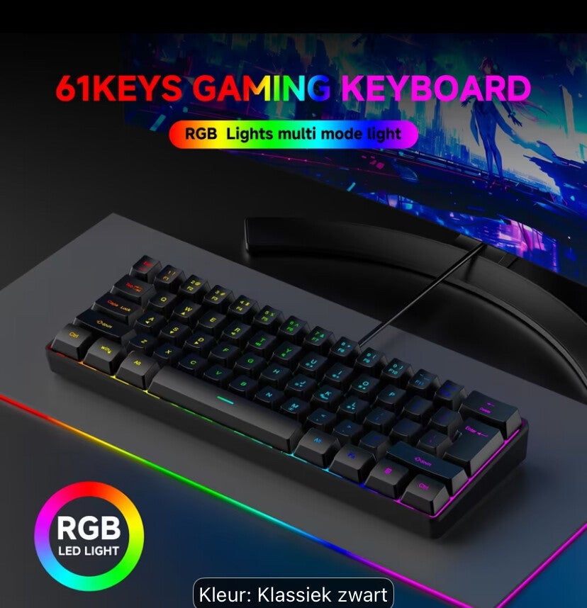 XNI Mini Gaming Toetsenbord 61 Toetsen