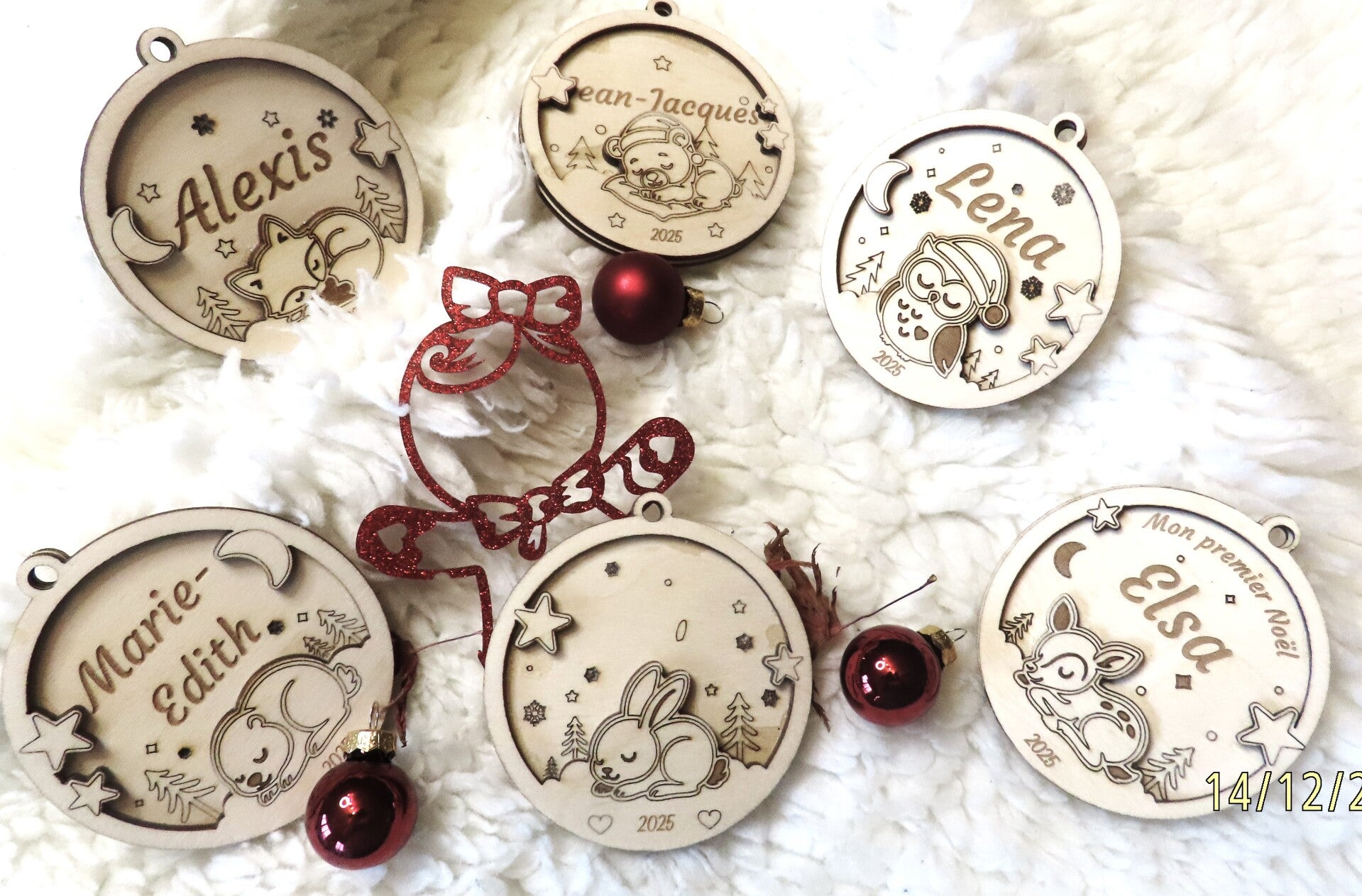 Boule de Noël animaux personnalisable
